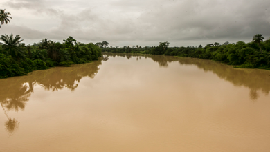 One of the destroyed water bodies in Ghana