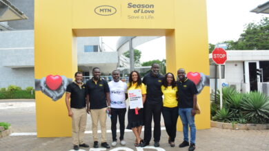 Nana Kofi Asare,GM Legal and Regulatory, Robert Kuzoe SM MTN Ghana Foundation and Team during the Save a Life
