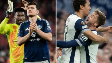 Manchester United and Tottenham both celebrated Europa League semi-final first-leg wins