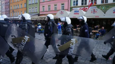 Polish police said everyone could feel safe thanks to a large presence saturating certain areas