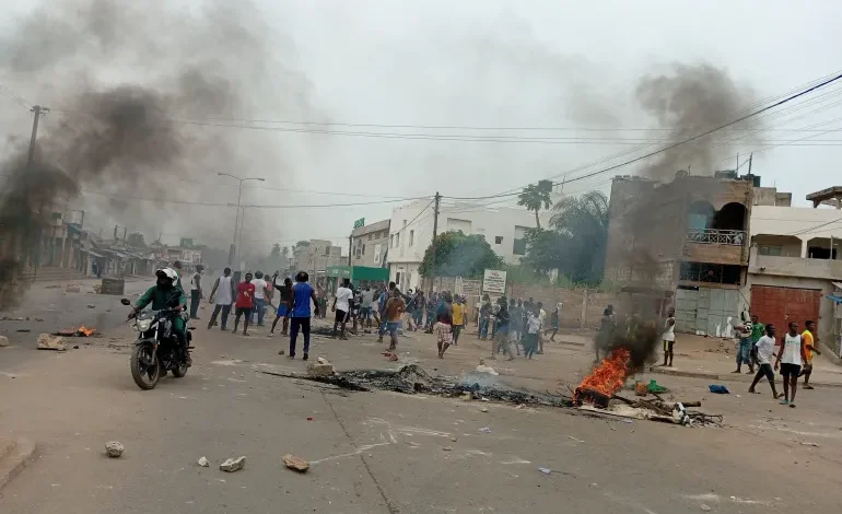 People protest against Togo's longtime leader, Faure Gnassingbe, in Lome, Togo June 26, 2025