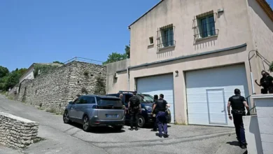 The scene in Goult was sealed off by police