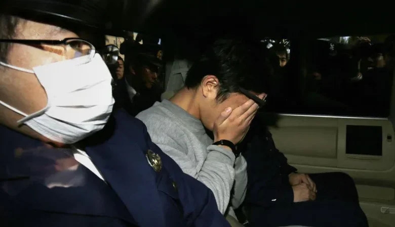 Takahiro Shiraishi, pictured here on a police vehicle in 2017, made contact with his victims on social media then lured them to his apartment