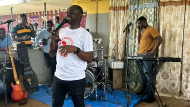 Mr Philip Kwaku Acheampong, CEO and Leader of Agent of Charity Foundation speaking during the visit to the Edwenease Rehabilitation Centre