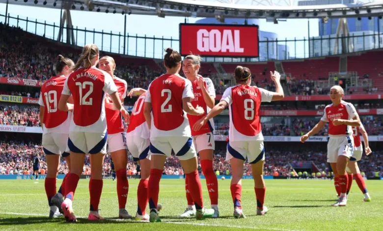 Arsenal's highest WSL attendance at the Emirates last season was 56,748 against Tottenham in February