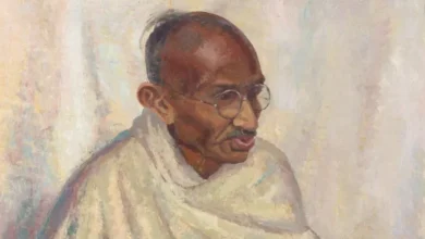 The oil portrait of Mahatma Gandhi was painted in the UK in 1931