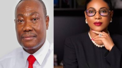 Martin Ayisi, CEO for Minerals Commission (left) & Angela List, CEO of Adamus Resources Limited (right)