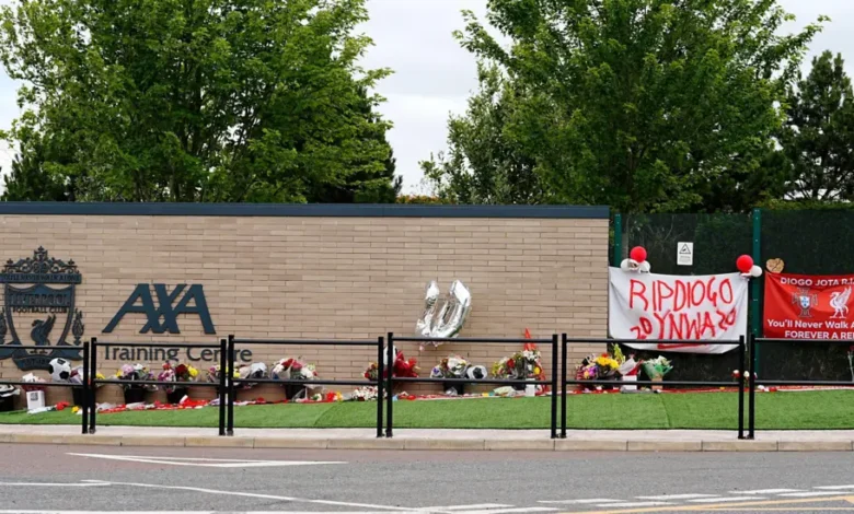 Respects have been paid to Jota outside Liverpool's training ground