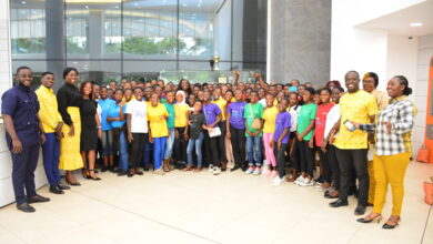 A group picture of Girls in ICT beneficiaries and some mentors from MTN Ghana