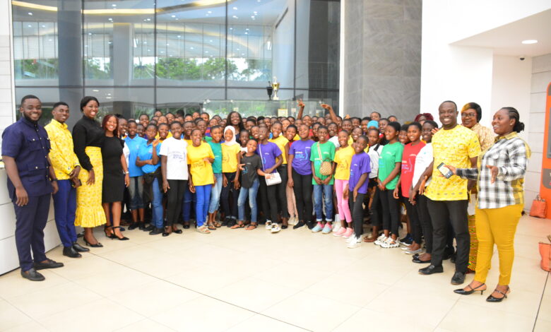 A group picture of Girls in ICT beneficiaries and some mentors from MTN Ghana