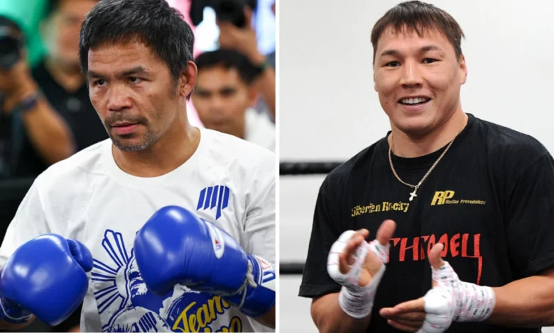 Manny Pacquaio (left) won his first world title in 1998