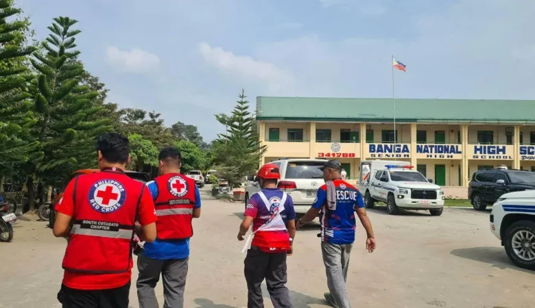 Philippine Red Cross workers and local rescue personnel were on the scene