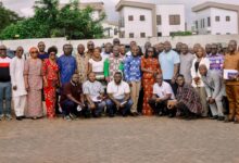 Group photo of the Ashanti Regional Executives with the six committee members and the leadership taken today at the Ashanti Regional NPP Office.