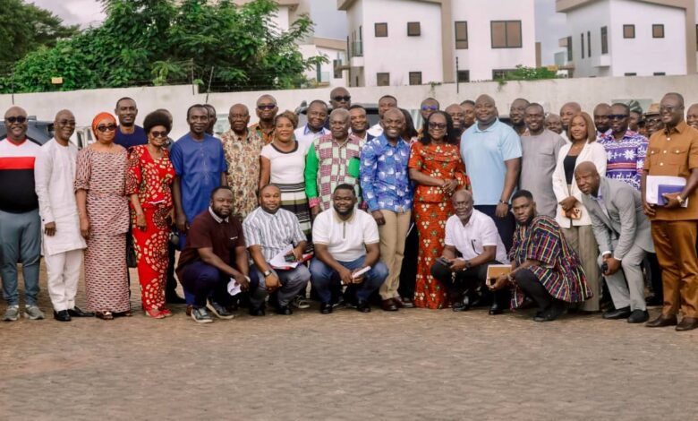 Group photo of the Ashanti Regional Executives with the six committee members and the leadership taken today at the Ashanti Regional NPP Office.