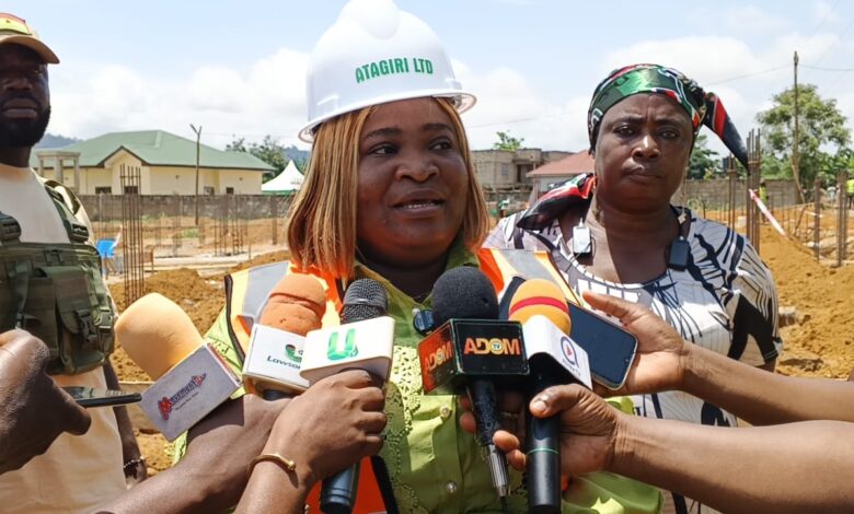 Hon. Mercy Korang addressing the media on the project