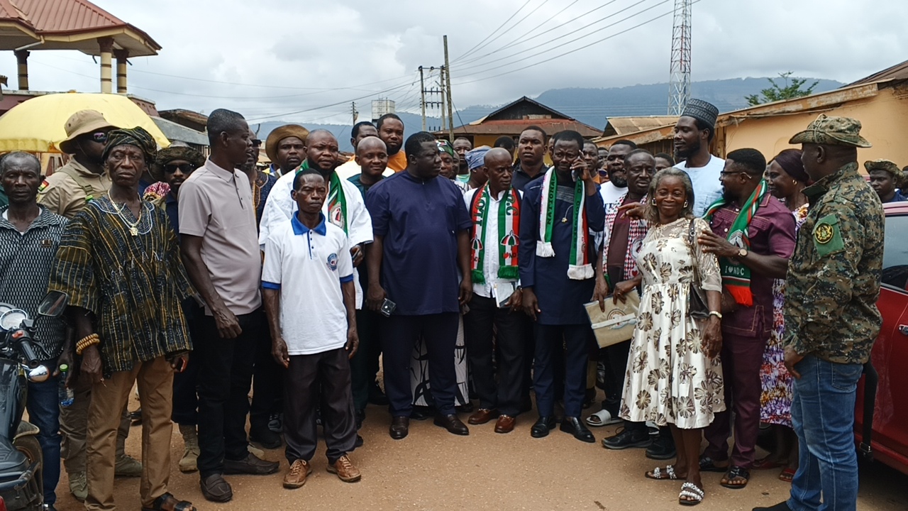 Some of the supporting delegates in a pose with the chairman